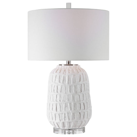 Uttermost Caelina Textured White Table Lamp By Casagear Home