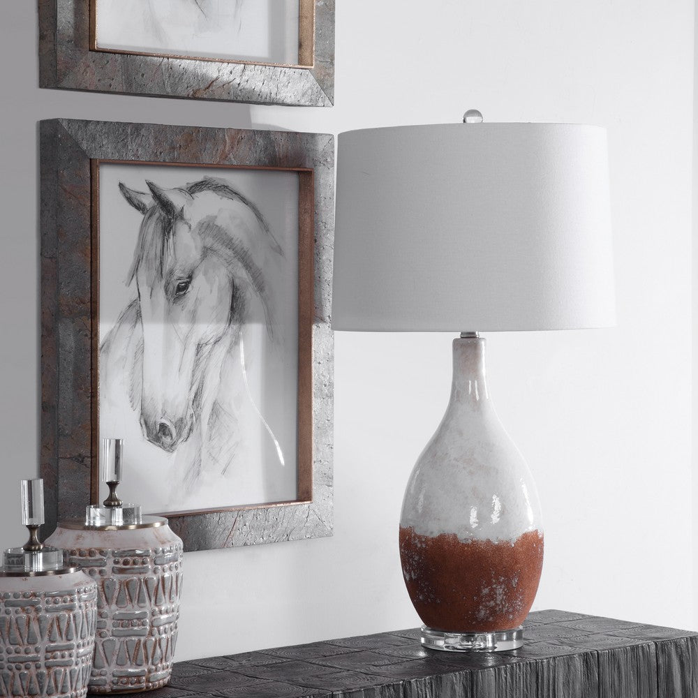 Uttermost Durango Rust White Table Lamp By Casagear Home UT-28339-1