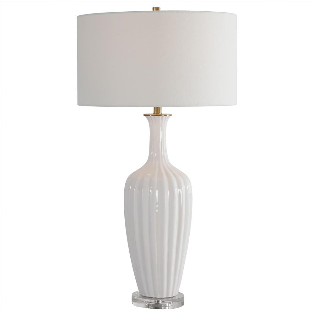 Uttermost Strauss White Ceramic Table Lamp By Casagear Home