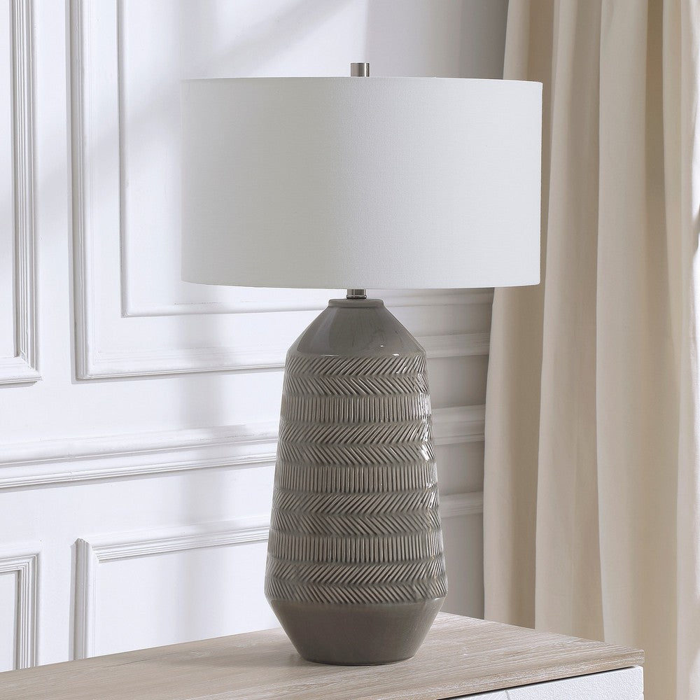 Uttermost Rewind Gray Table Lamp By Casagear Home UT-28375