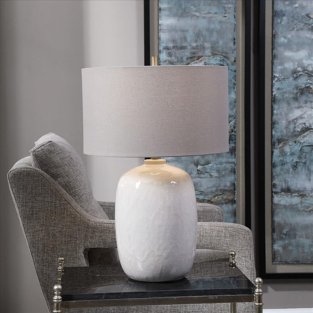 Uttermost Winterscape White Glaze Table Lamp By Casagear Home UT-28390-1