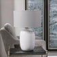 Uttermost Winterscape White Glaze Table Lamp By Casagear Home UT-28390-1