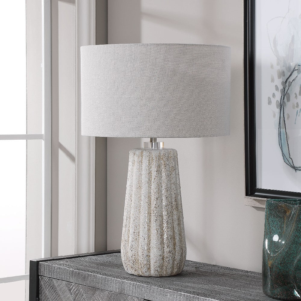 Uttermost Pikes Stone-Ivory Table Lamp By Casagear Home UT-28391-1