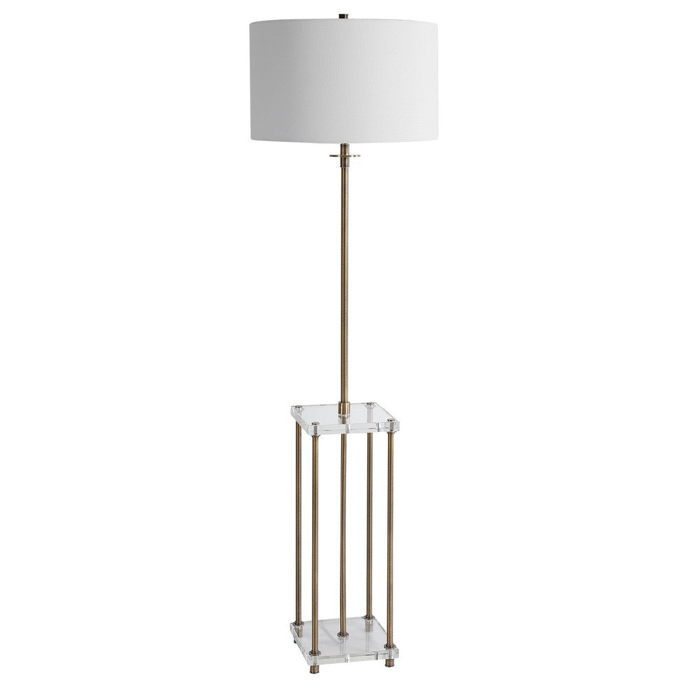 Uttermost Palladian Antique Brass Floor Lamp By Casagear Home UT-28415