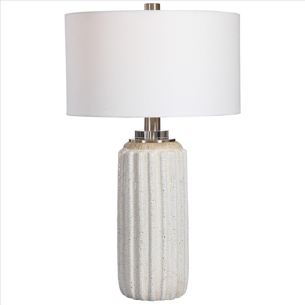 Uttermost Azariah White Crackle Table Lamp By Casagear Home