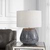 Uttermost Pebbles Metallic Gray Table Lamp By Casagear Home UT-28445-1