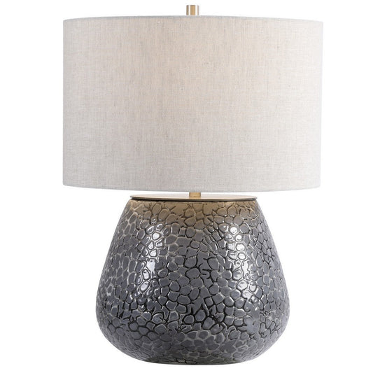 Uttermost Pebbles Metallic Gray Table Lamp By Casagear Home