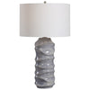 Uttermost Waves Blue & White Table Lamp By Casagear Home