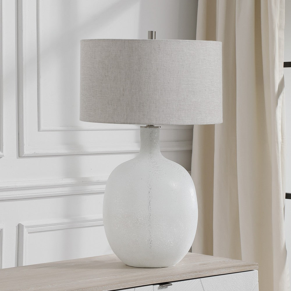 Uttermost Whiteout Mottled Glass Table Lamp By Casagear Home UT-28469-1