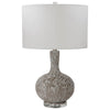 Uttermost Turbulence Distressed White Table Lamp By Casagear Home UT-28483-1