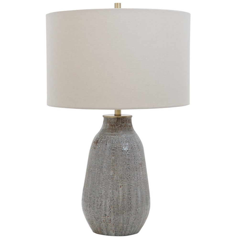 Uttermost Monacan Gray Textured Table Lamp By Casagear Home UT-28484-1