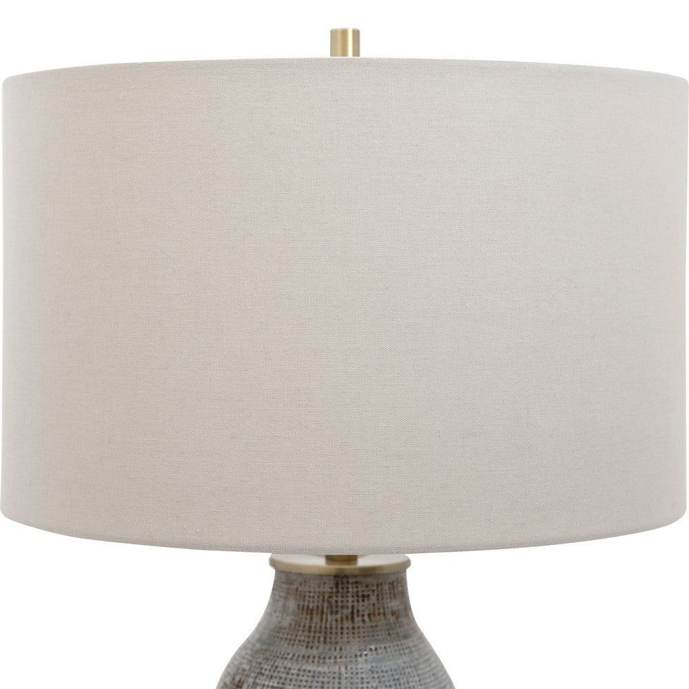 Uttermost Monacan Gray Textured Table Lamp By Casagear Home UT-28484-1