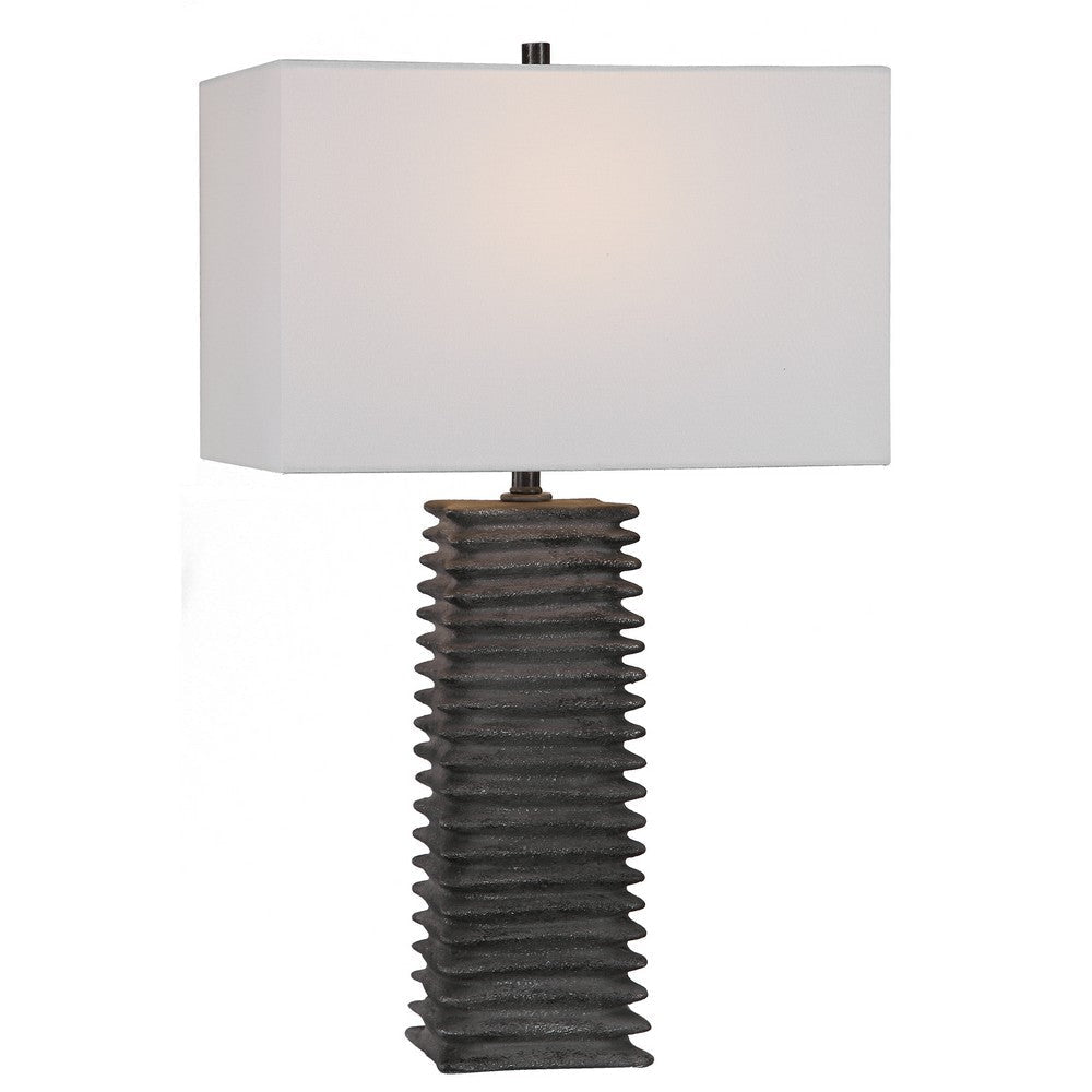 Uttermost Sanderson Metallic Charcoal Table Lamp By Casagear Home