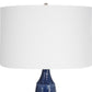 Uttermost Clariot Ribbed Blue Table Lamp By Casagear Home UT-29999