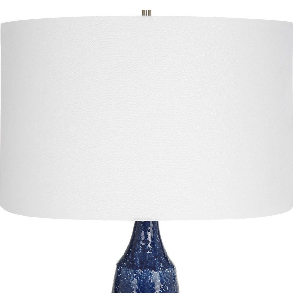 Uttermost Clariot Ribbed Blue Table Lamp By Casagear Home UT-29999