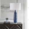 Uttermost Clariot Ribbed Blue Table Lamp By Casagear Home UT-29999