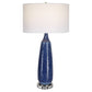 Uttermost Clariot Ribbed Blue Table Lamp By Casagear Home