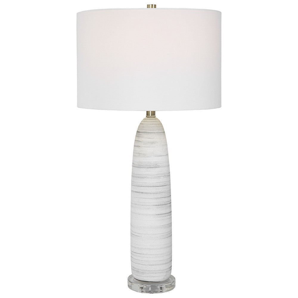 Uttermost Levadia Matte White Table Lamp By Casagear Home UT-30004-1