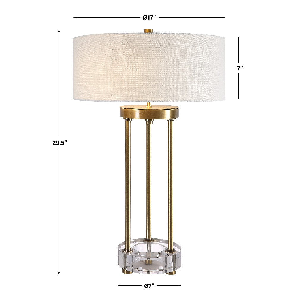 Uttermost Pantheon Brass Rod Table Lamp By Casagear Home UT-30013-1