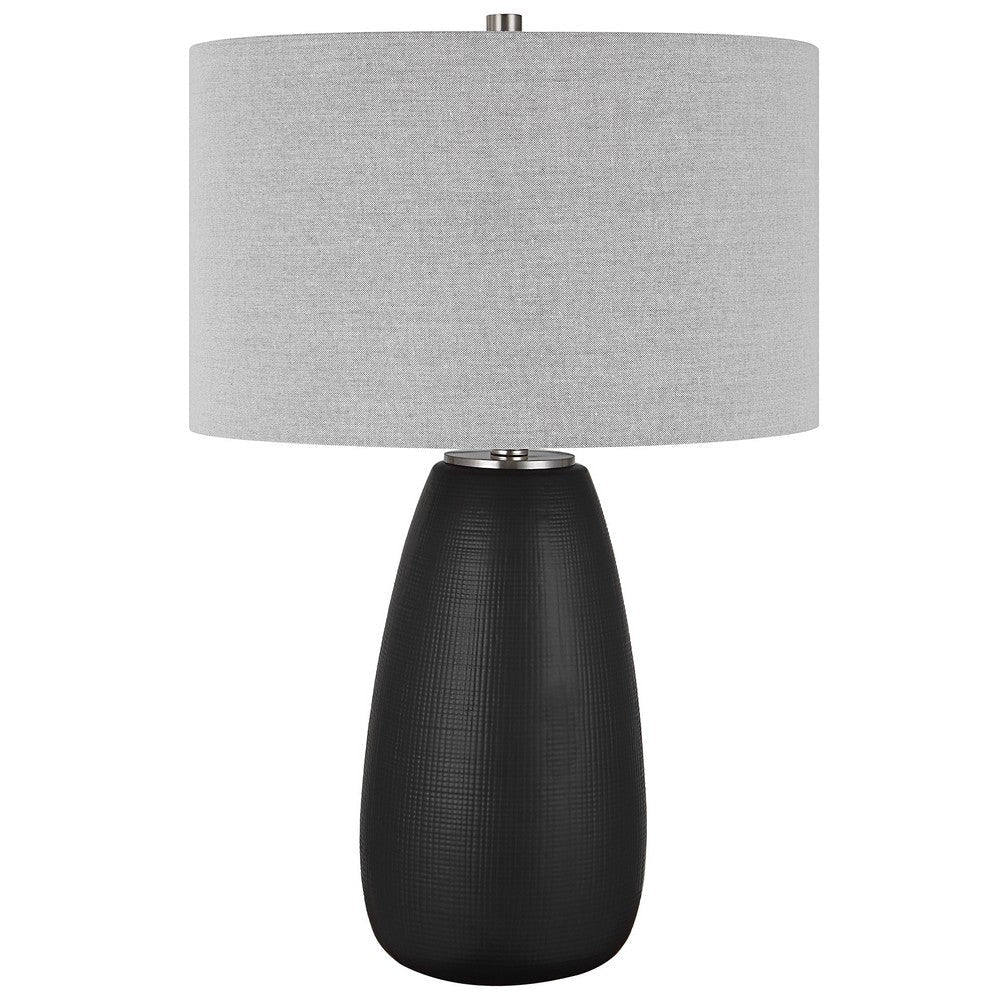 Uttermost Twilight Satin Black Table Lamp By Casagear Home UT-30058-1