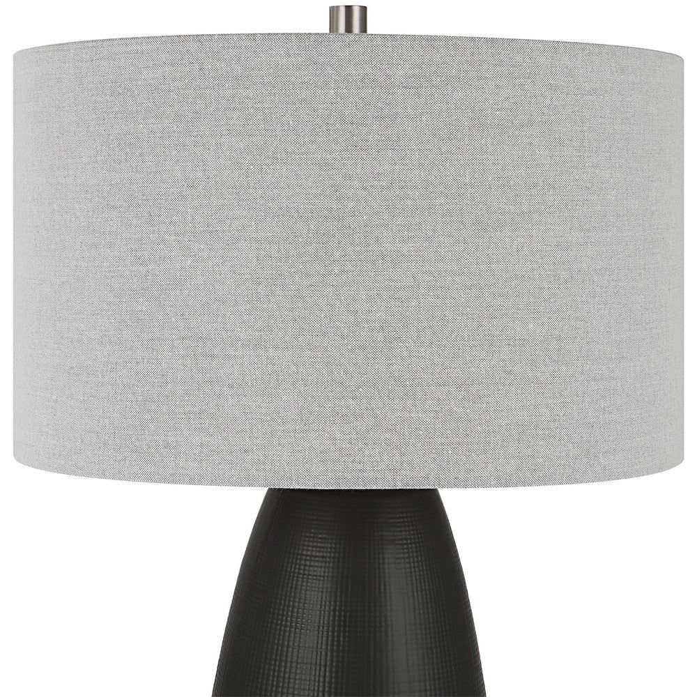 Uttermost Twilight Satin Black Table Lamp By Casagear Home UT-30058-1