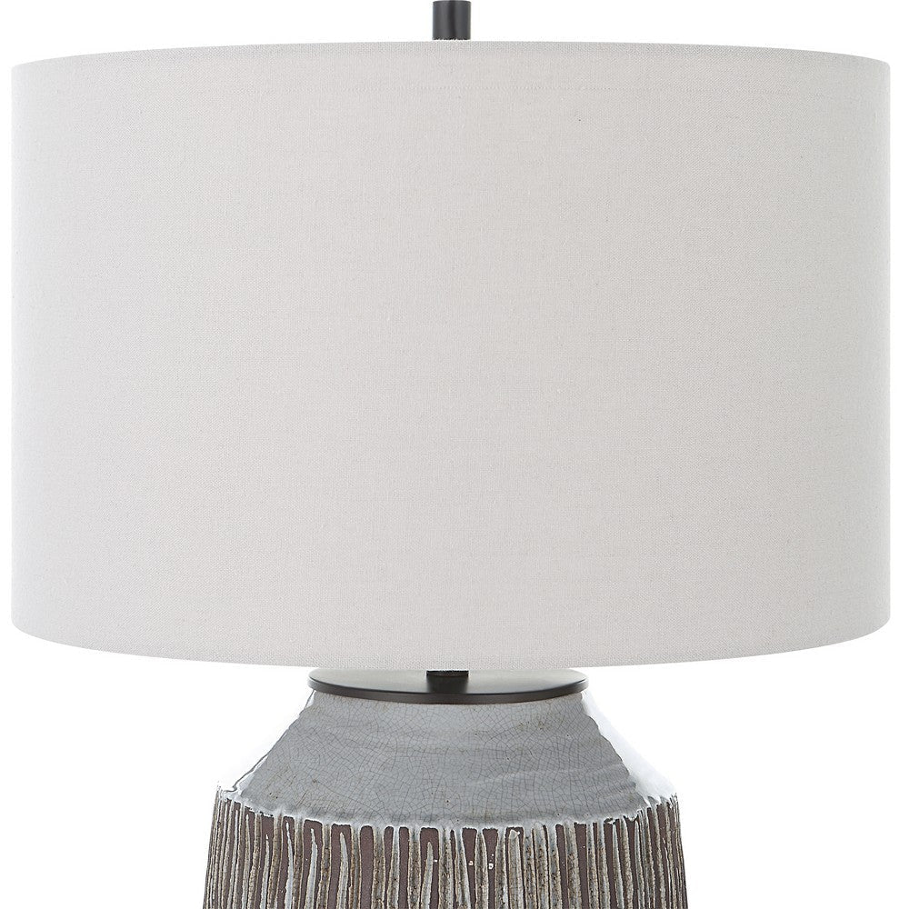 Uttermost Neolithic Blue-Gray Table Lamp By Casagear Home UT-30062-1