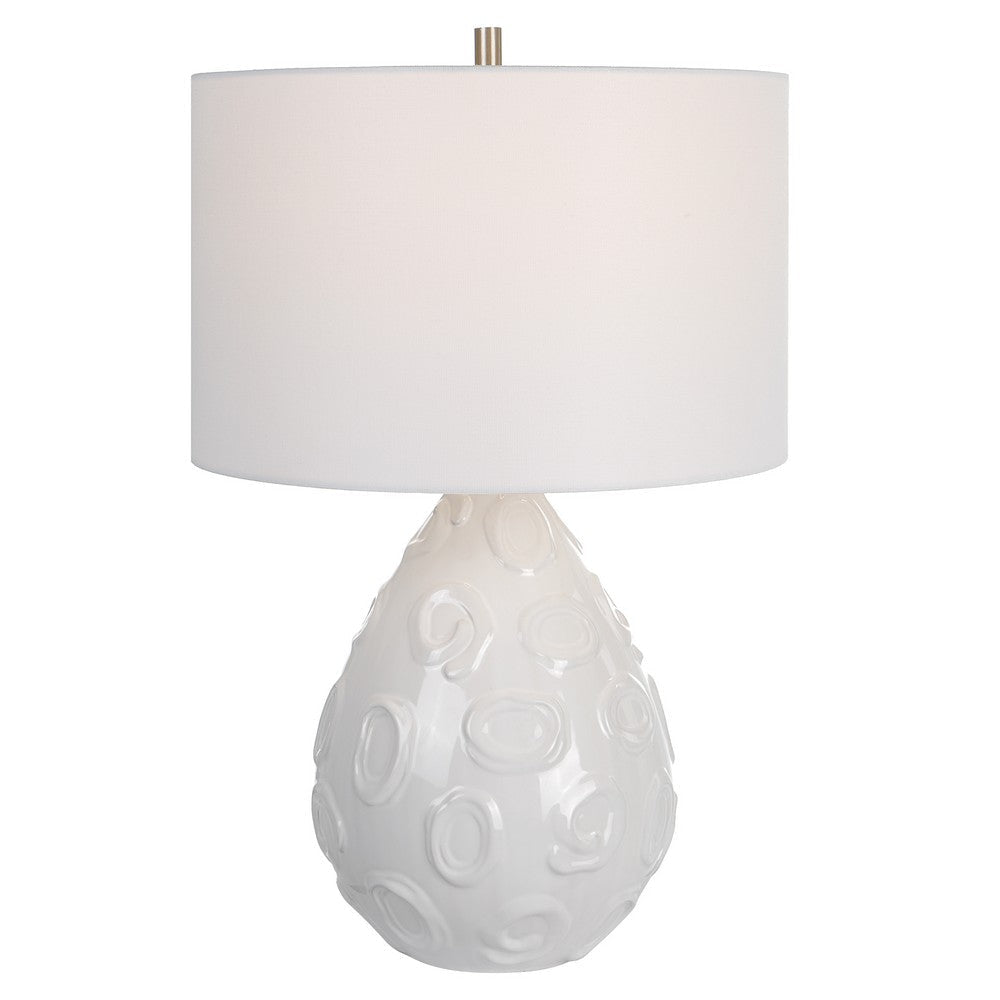 Uttermost Loop White Glaze Table Lamp By Casagear Home