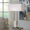 Uttermost Column White Marble Table Lamp By Casagear Home UT-30160