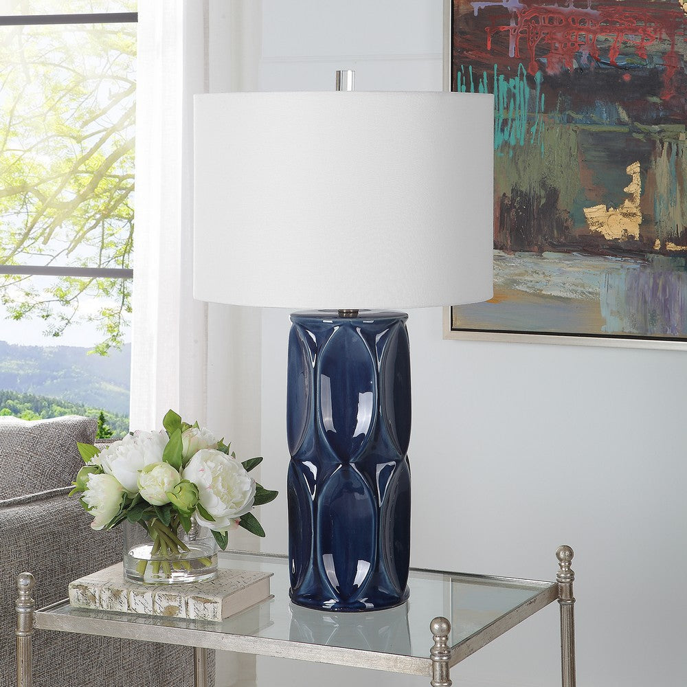 Uttermost Sinclair Blue Table Lamp By Casagear Home UT-30163-1