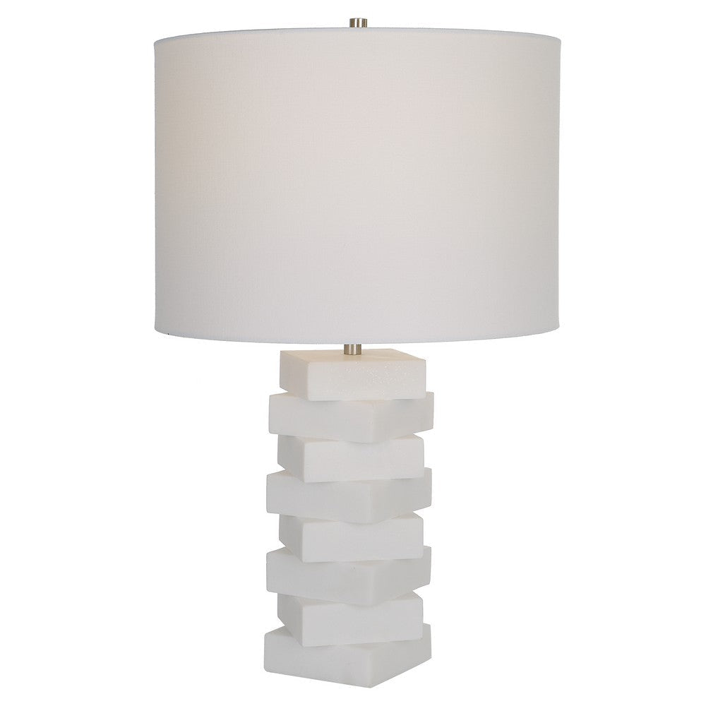 Uttermost Ascent White Geometric Table Lamp By Casagear Home