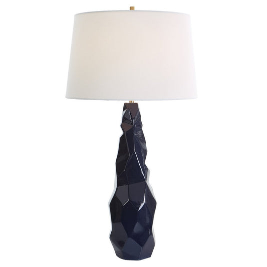 Uttermost Kavos Geometric Blue Table Lamp By Casagear Home