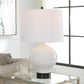 Uttermost Collar Gloss White Table Lamp By Casagear Home UT-30182-1