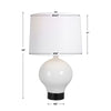 Uttermost Collar Gloss White Table Lamp By Casagear Home UT-30182-1