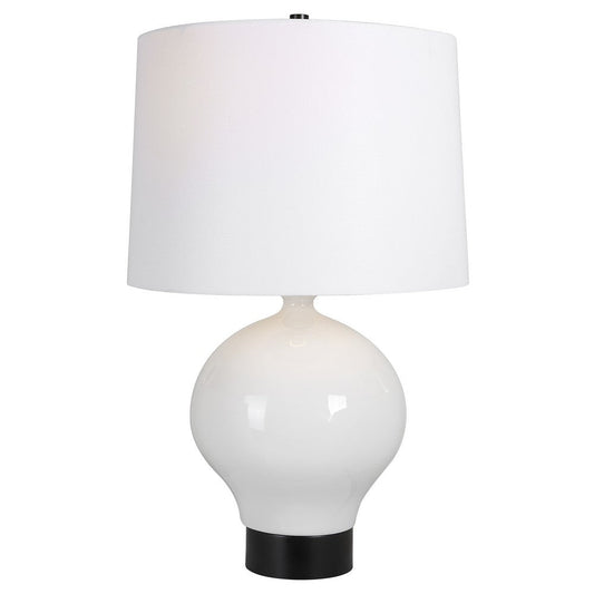 Uttermost Collar Gloss White Table Lamp By Casagear Home