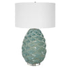 Uttermost Laced Up Sea Foam Glass Table Lamp By Casagear Home