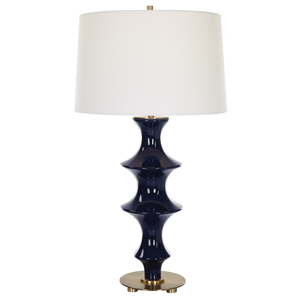 Uttermost Coil Sculpted Blue Table Lamp By Casagear Home UT-30196