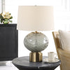 Uttermost Lunia Gray Glass Table Lamp By Casagear Home UT-30200-1