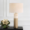 Uttermost Gravitas Elegant Brass & Stone Lamp By Casagear Home UT-30201-1