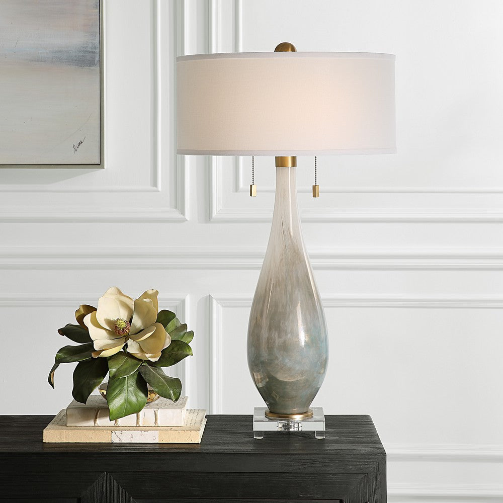 Uttermost Cardoni Bronze Glass Table Lamp By Casagear Home UT-30231