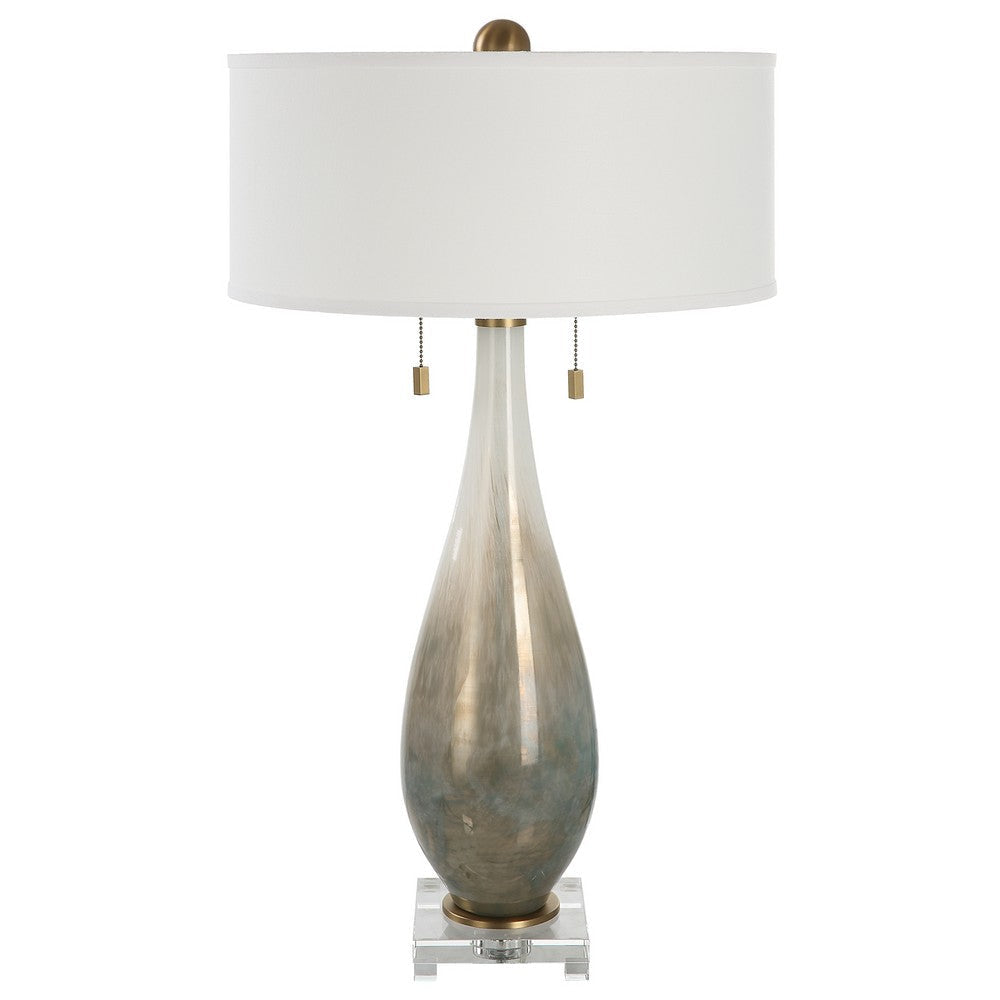 Uttermost Cardoni Bronze Glass Table Lamp By Casagear Home UT-30231