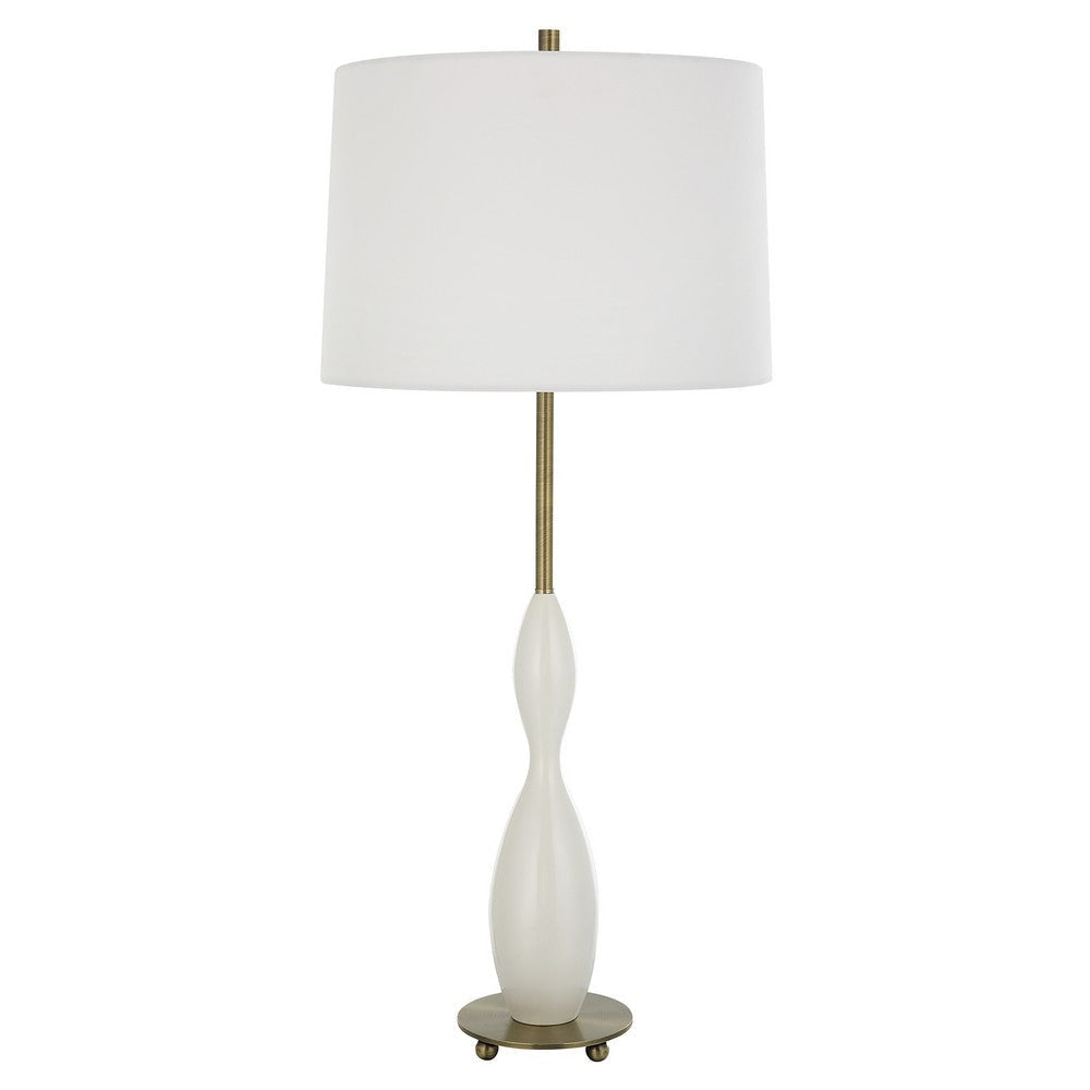 Uttermost Annora Glossy White Table Lamp By Casagear Home UT-30235