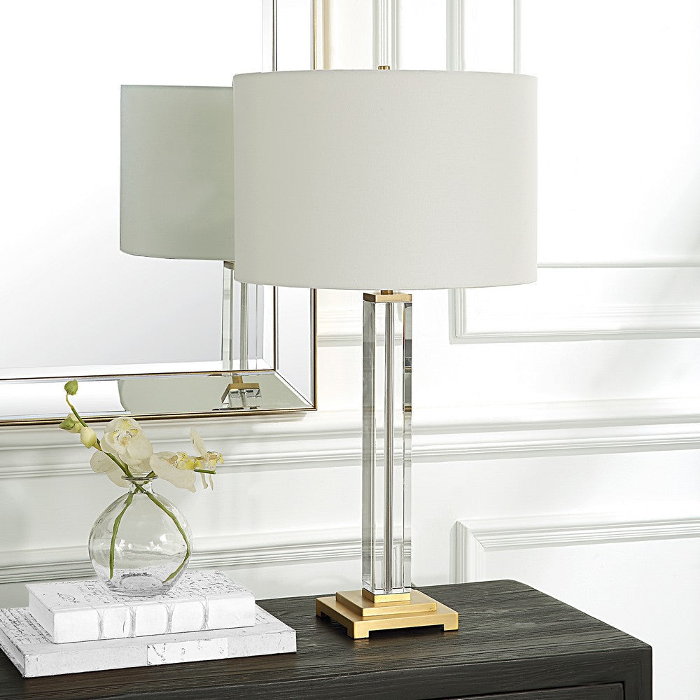 Uttermost Crystal Column Table Lamp By Casagear Home UT-30237