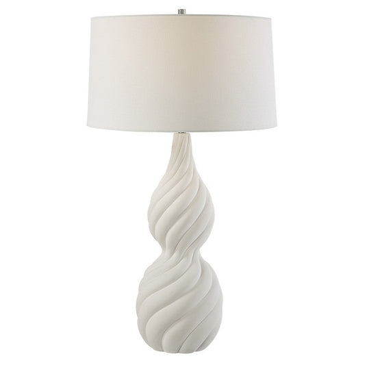 Uttermost Twisted Swirl White Table Lamp By Casagear Home