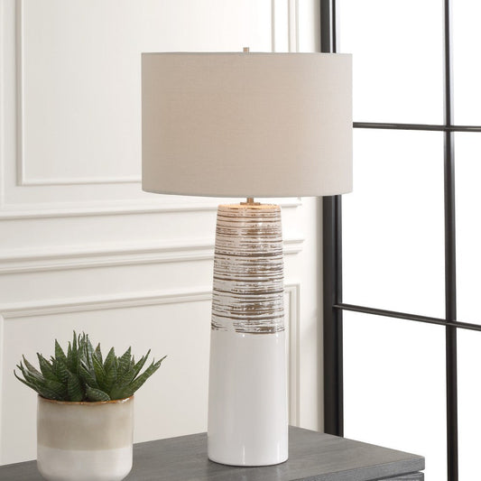 Uttermost Haven White Glaze Table Lamp UT-30426