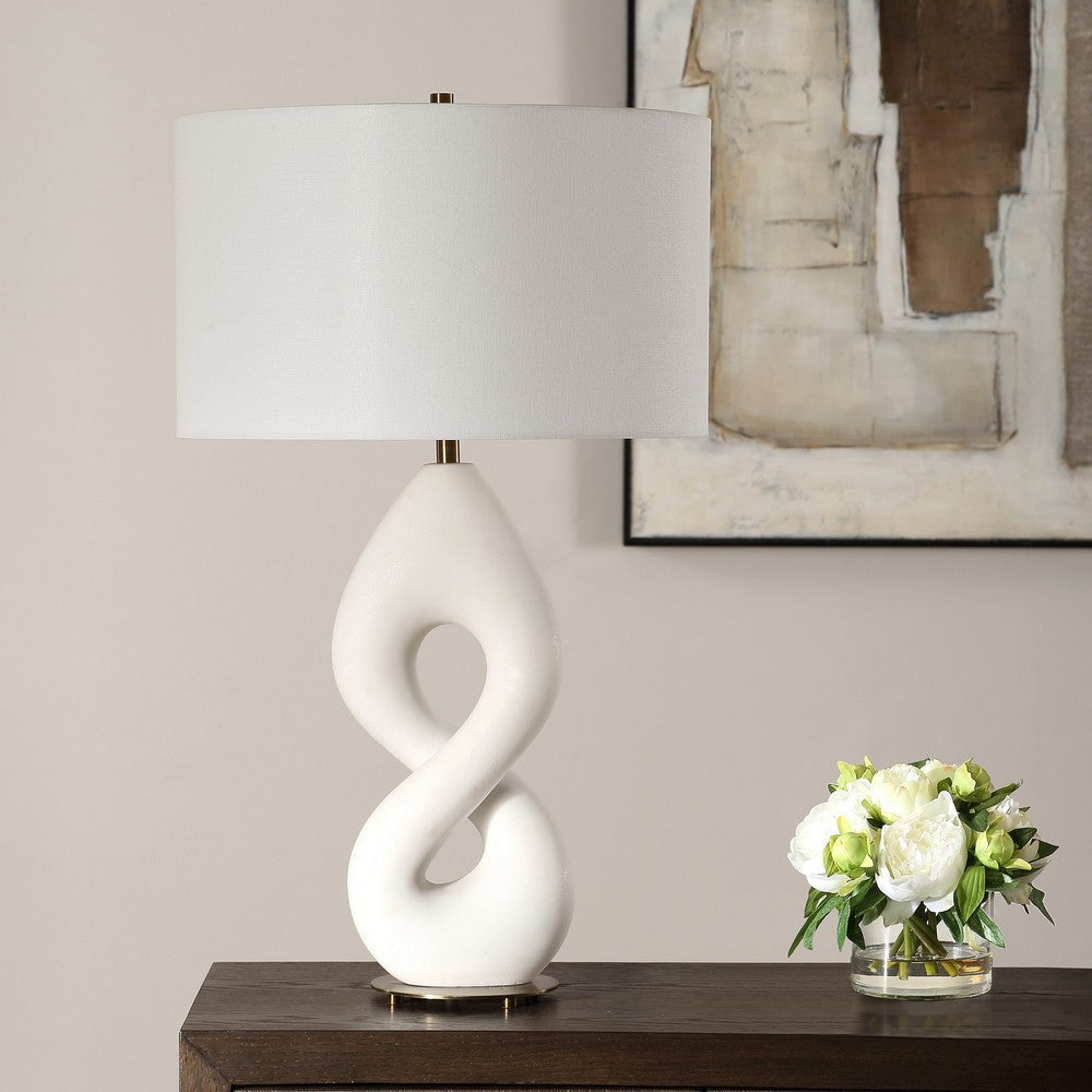 Uttermost Meridian Ivory Stone Table Lamp UT-30483