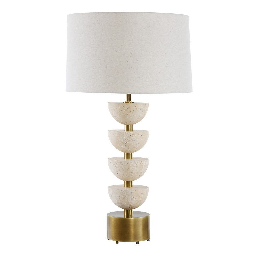 Uttermost Hemisphere Travertine Table Lamp UT-30517