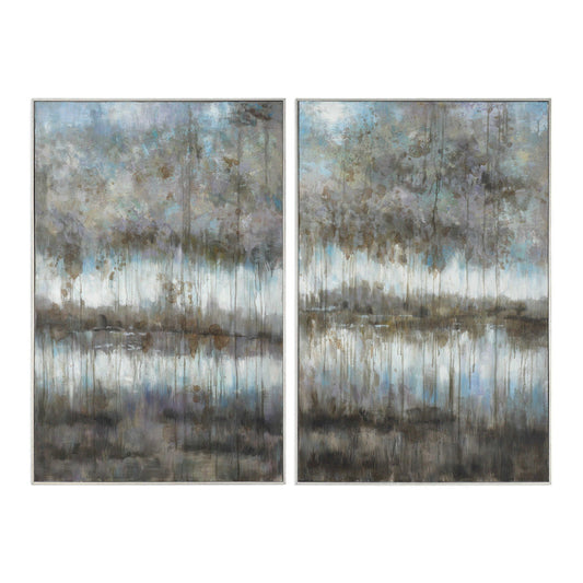 Uttermost Gray Reflections Landscape Art S/2 By Casagear Home