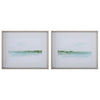 Uttermost Green Ribbon Coast Framed Prints Set/2 By Casagear Home