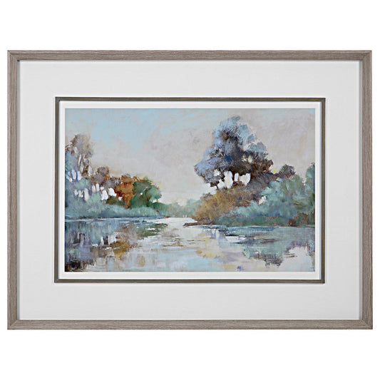 Uttermost Morning Lake Watercolor Framed Print By Casagear Home