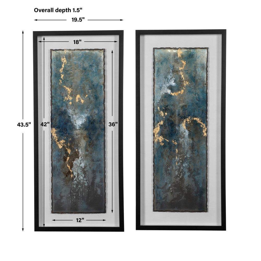 Uttermost Glimmering Agate Abstract Prints S/2 By Casagear Home UT-41434